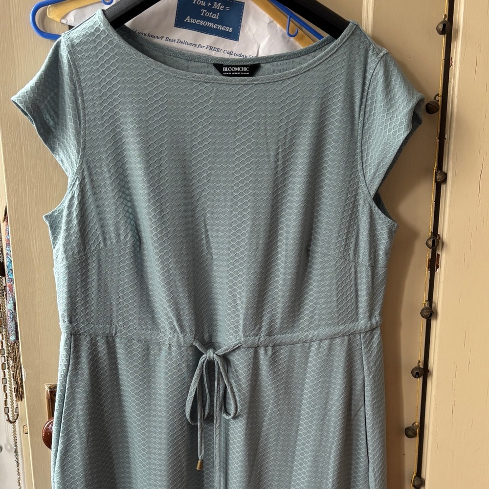 BloomChic Teal Midi Dress